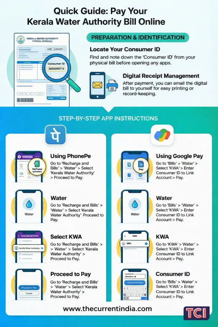 Kerala Water Authority Quick Pay (KWA Quick Pay) - Google Pay and PhonePe Comparison