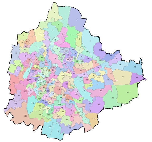 BBMP Wards, List Of BBMP Wards