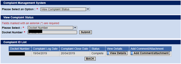 WBSEDCL complaint status