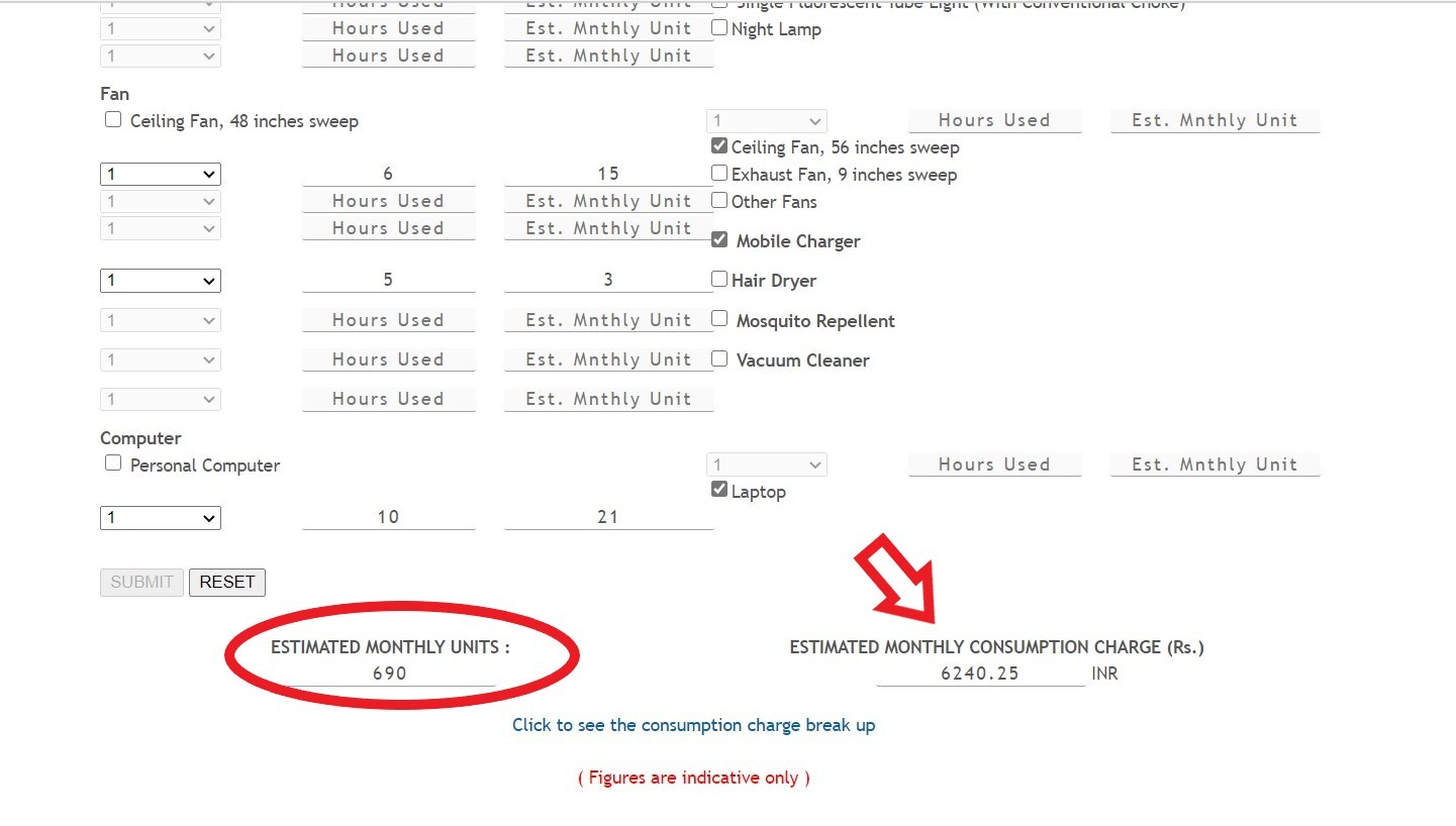 calculate CESC bill