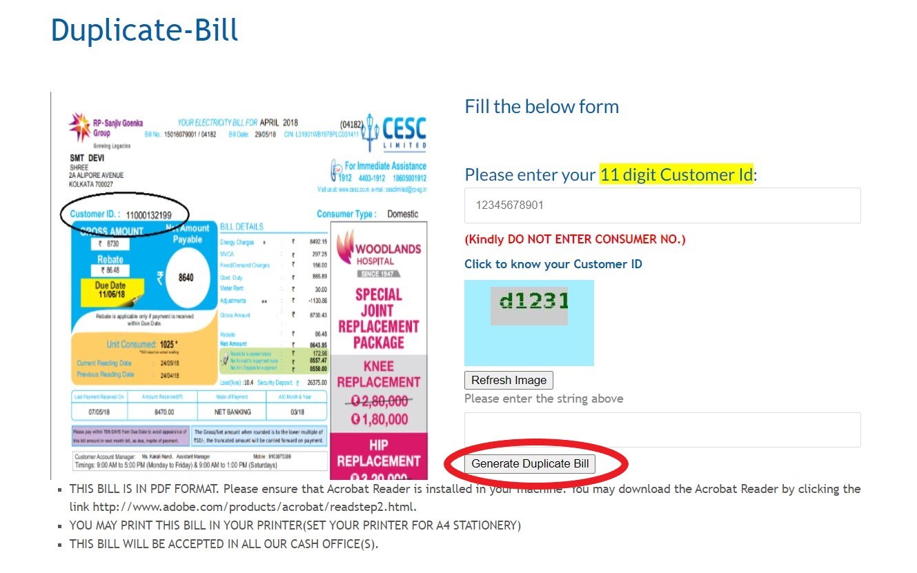 pay my CESC bill online