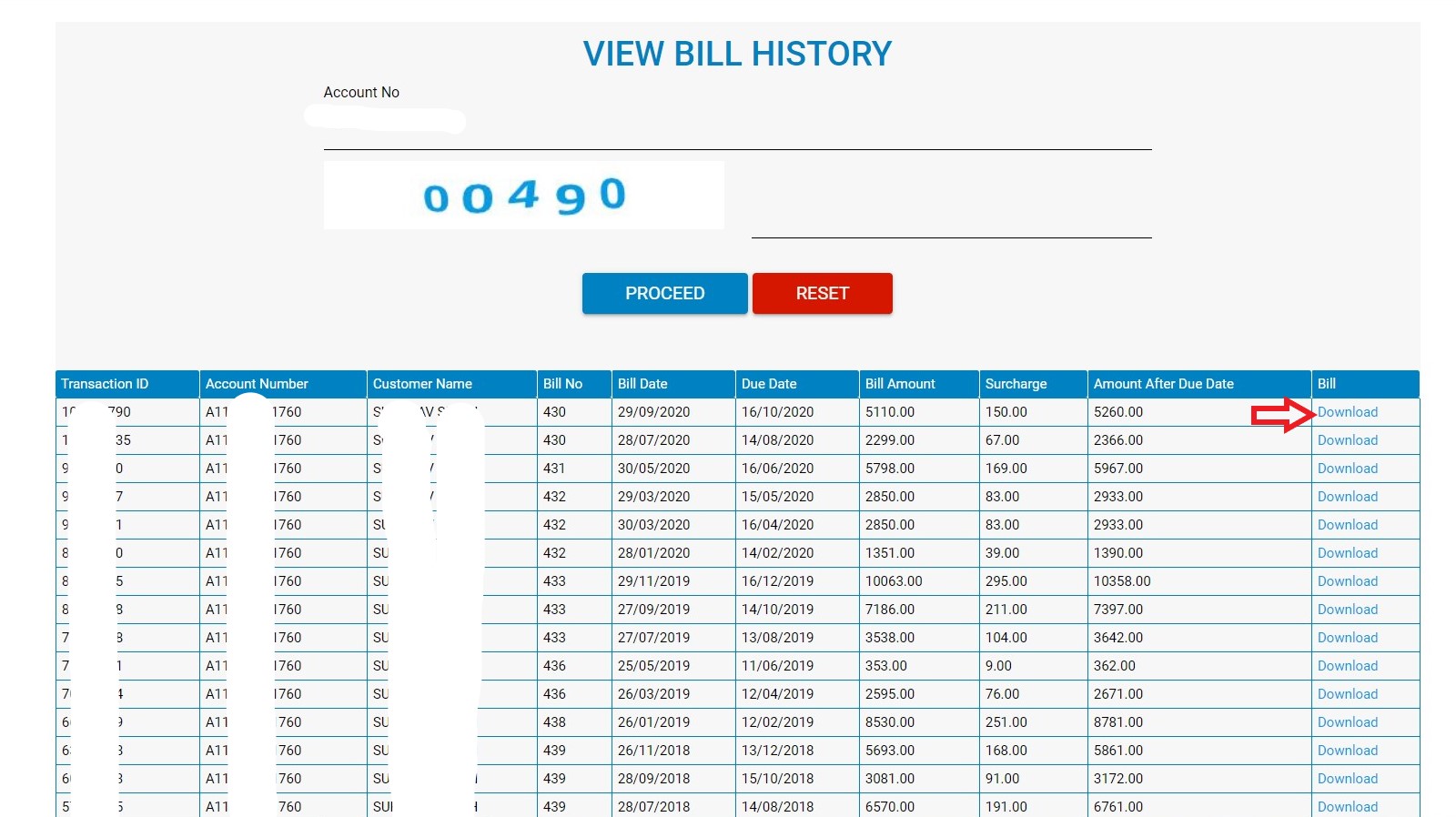 view UHBVN bill