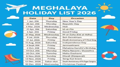Meghalaya Holiday List 2026