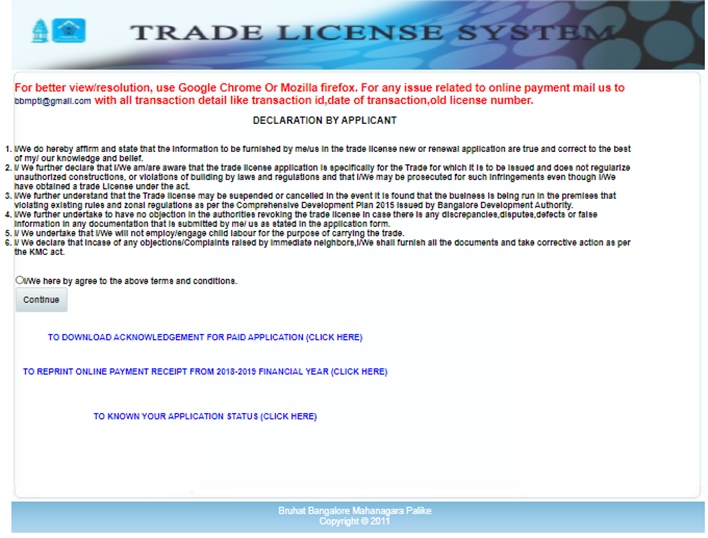 trade license in Bangalore