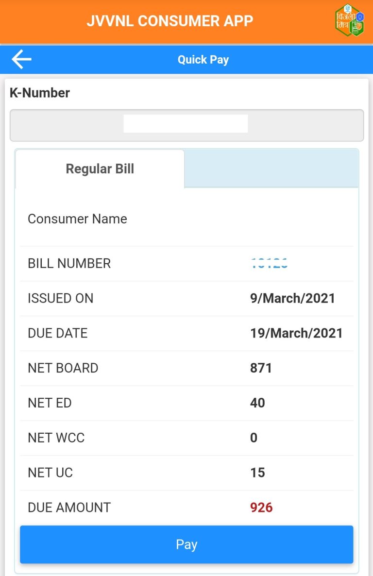 Pay JVVNL Bill Online Jaipur Electricity Bill Payment