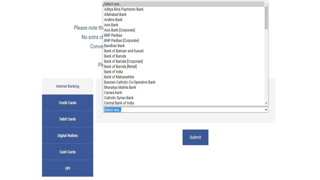 msedcl bill payment credit card charges