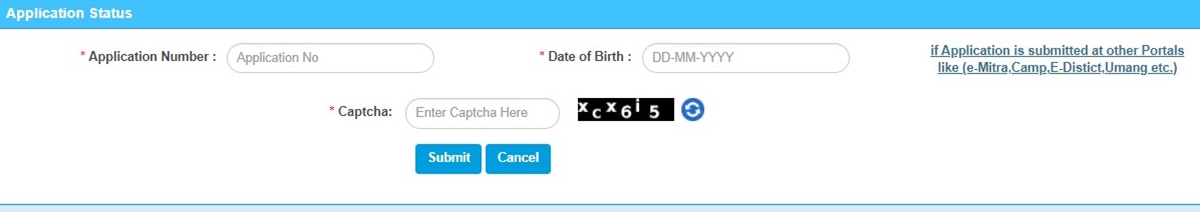 Sarathi Parivahan application status