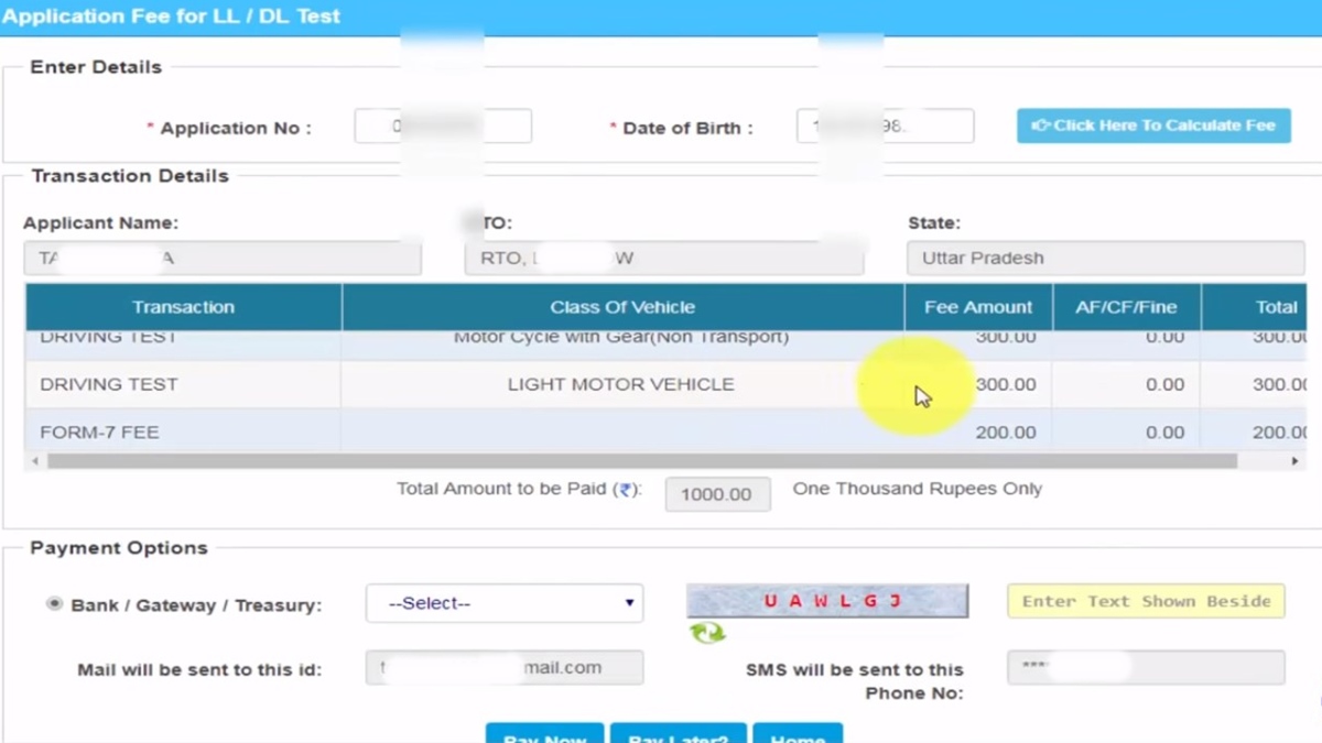 apply for a driving license onlin