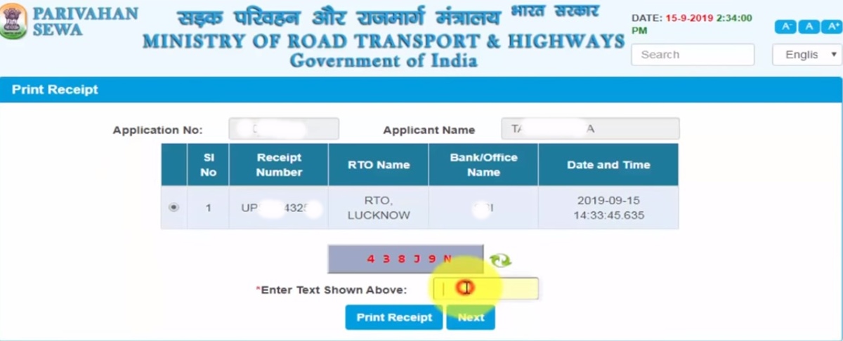 apply for a driving license online