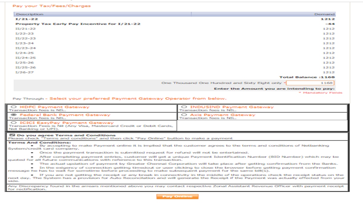 Chennai Property Tax