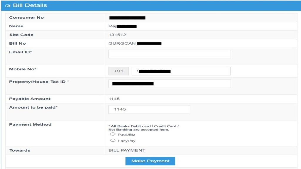 MCG Water Bill Payment Pay Gurgaon Water Bill Online