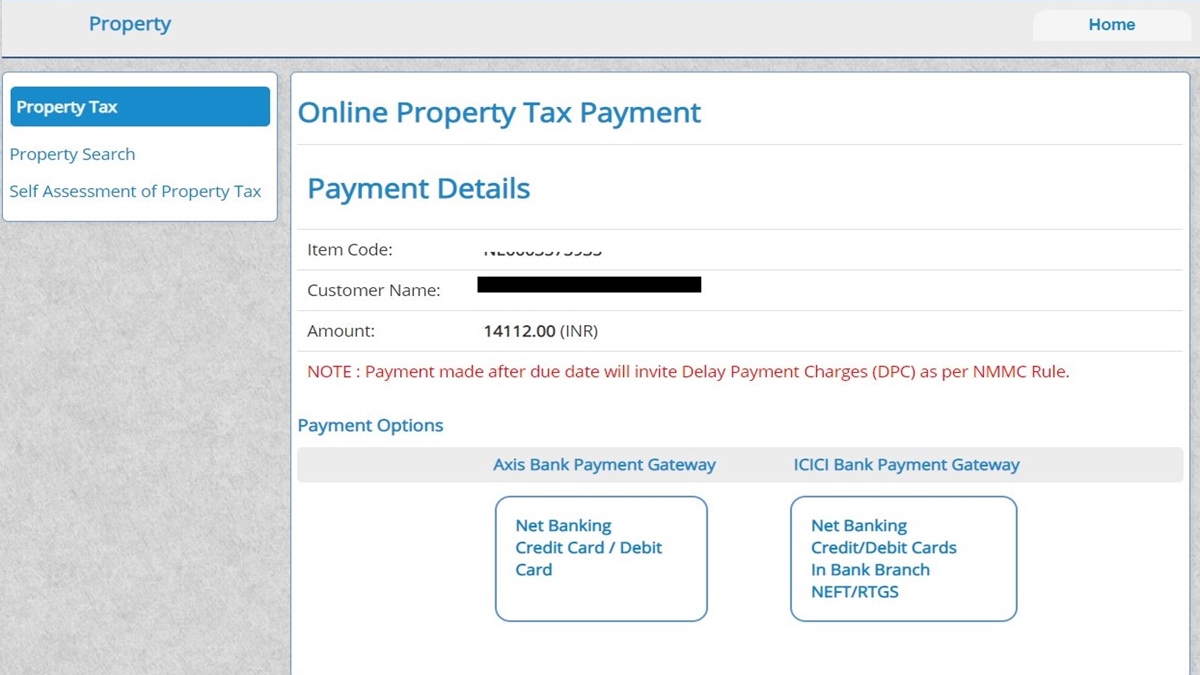 NMMC Property Tax