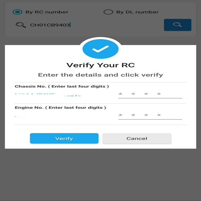 mParivahan App mParivahan RC, E Challan, Vehicle Details