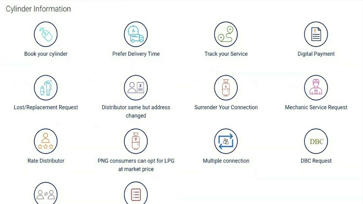 tatus of Indane gas booking