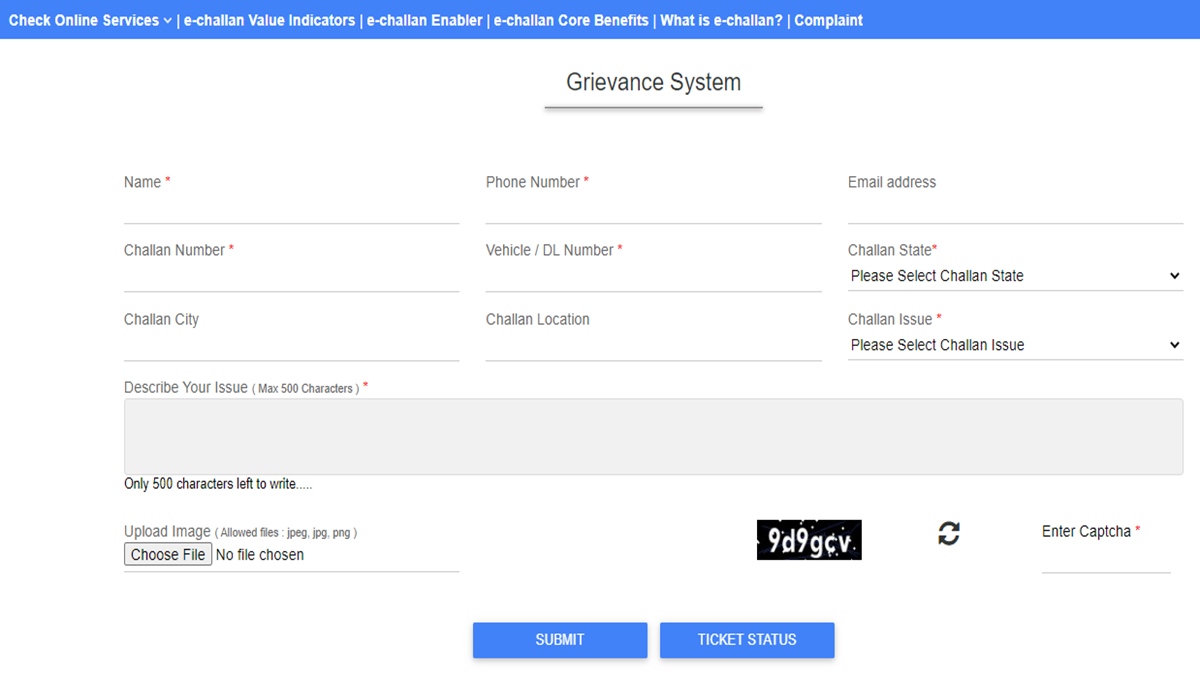 e challan complaint