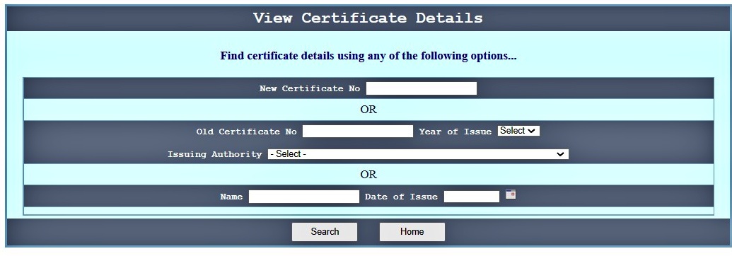 WB caste certificate search online