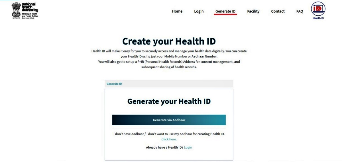  health ID card