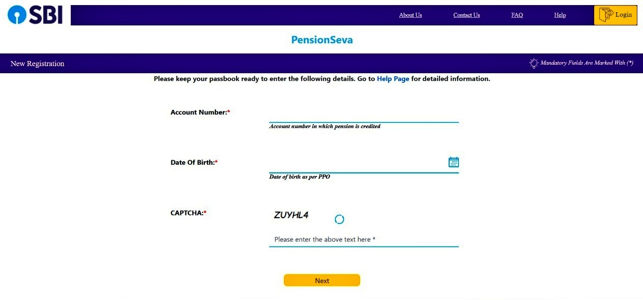 SBI Pension Seva Portal