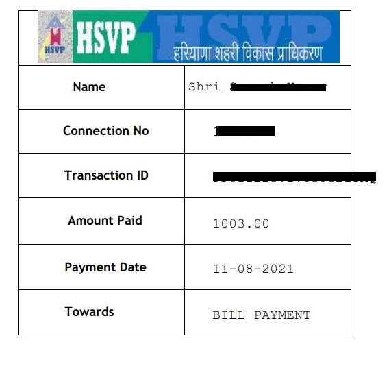 HSVP Water Bill Payment, HUDA Water Bill