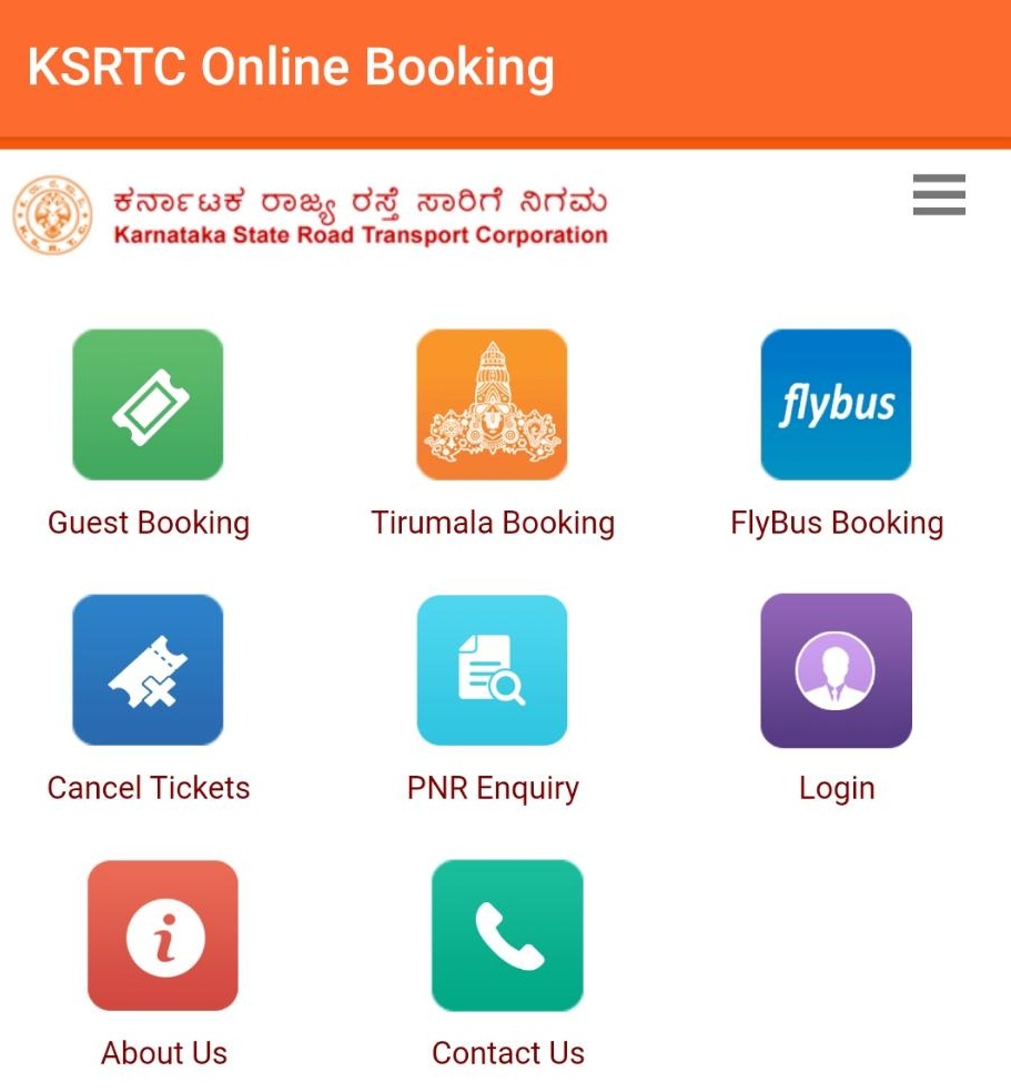 KSRTC Bus Ticket Booking online