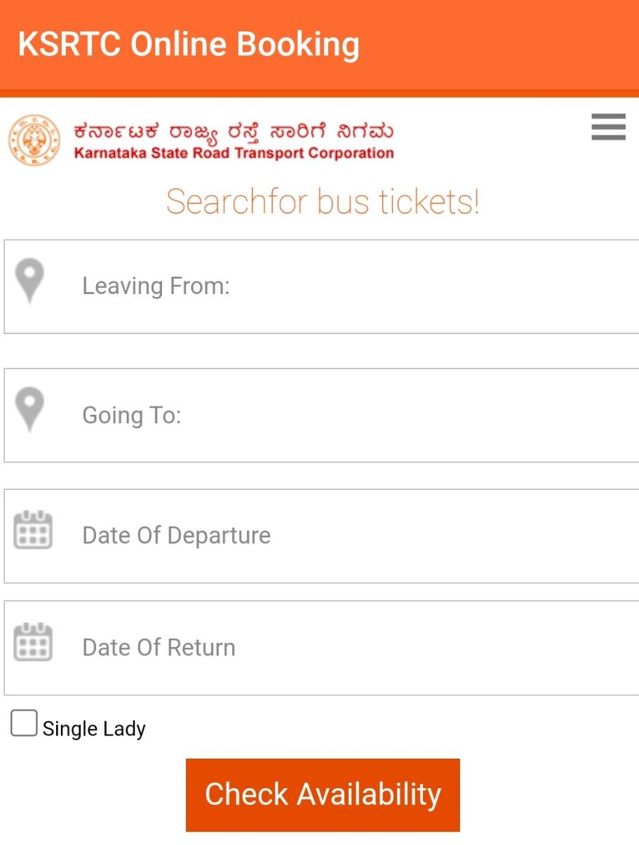 KSRTC bus booking