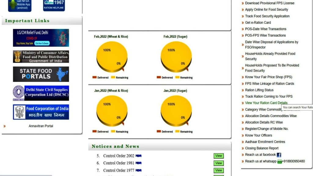 Delhi Ration Card Online Apply: Status Check, E ration Card