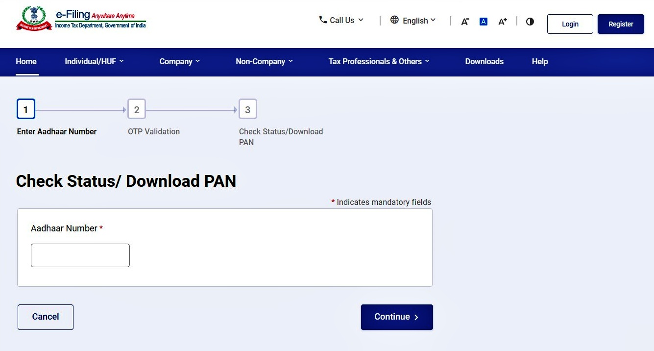 instant PAN card