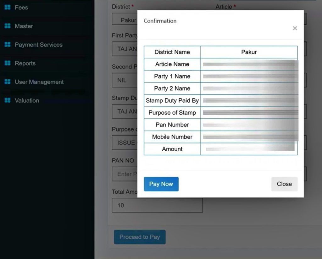 eStamp Jharkhand Fee, Download And Apply Online