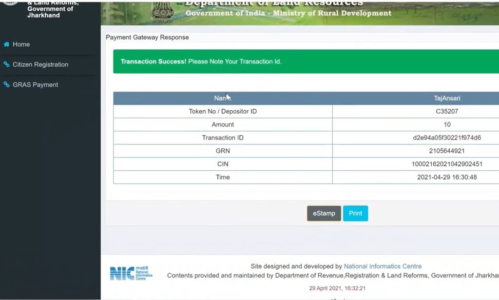 eStamp Jharkhand Fee, Download And Apply Online