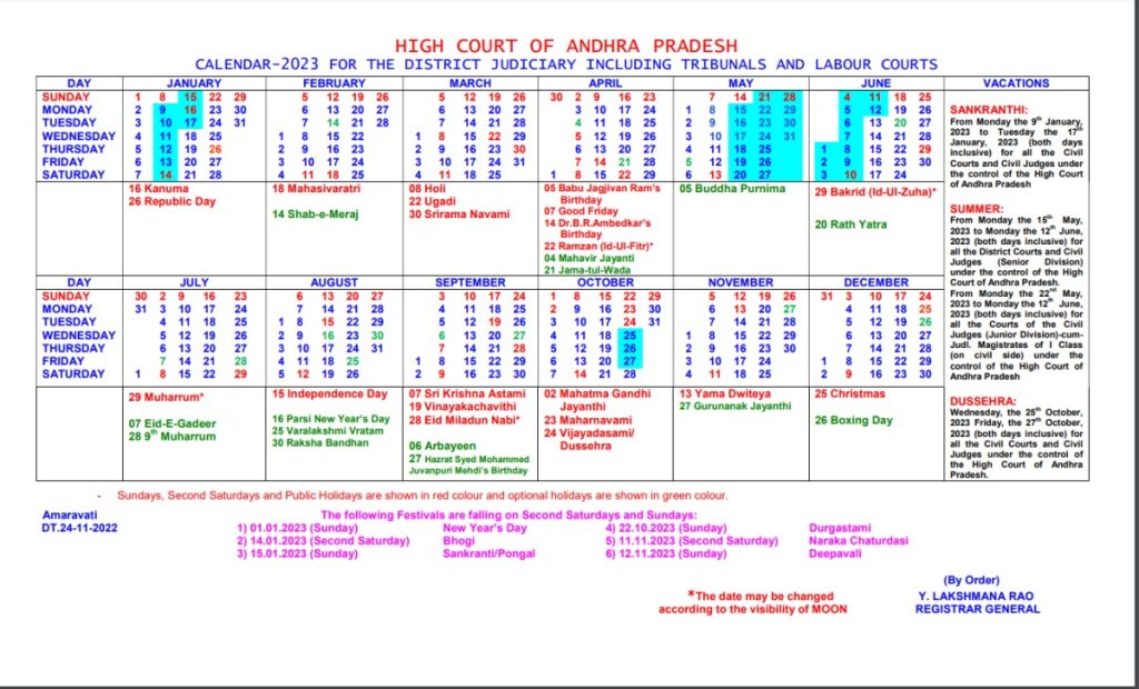 AP Government Holidays 2023 Andhra Pradesh Public Holidays