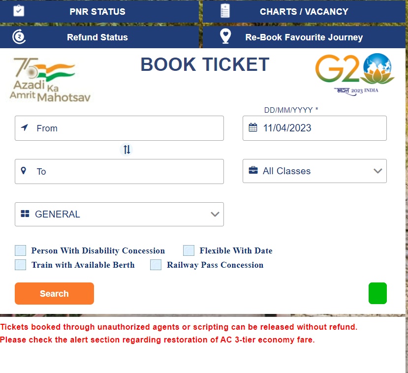 Vande Bharat Express booking