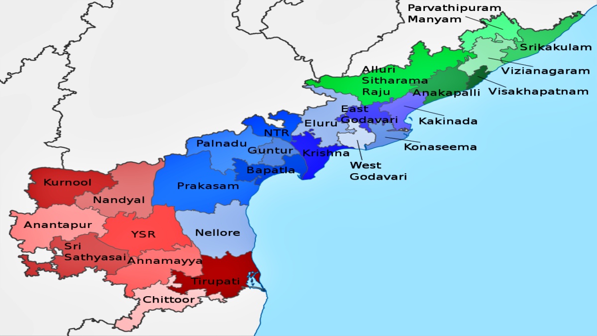 Districts In Andhra Pradesh Large, Smallest Districts AP