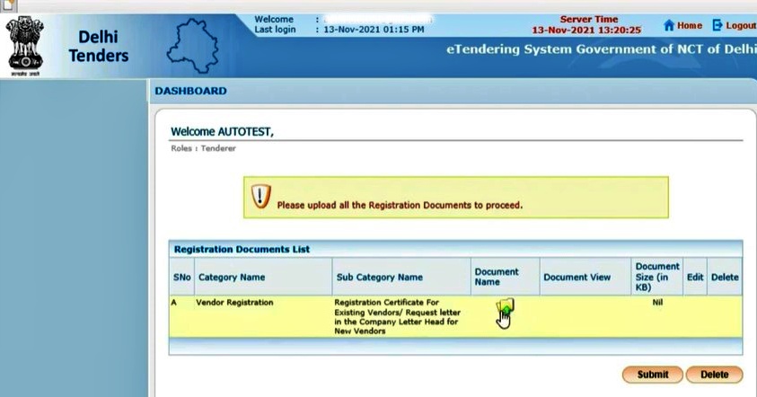 Delhi eprocurement