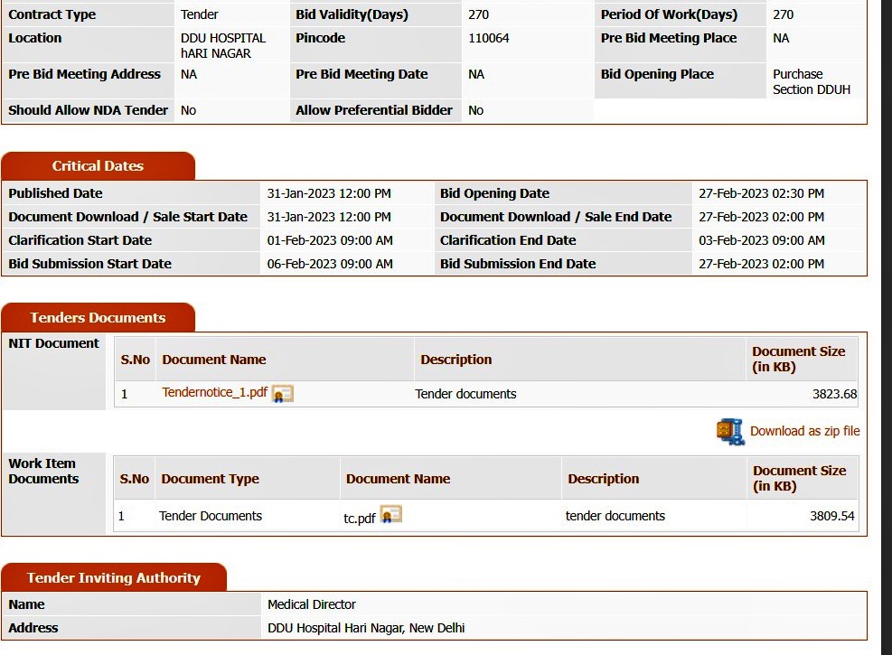 Delhi eprocurement