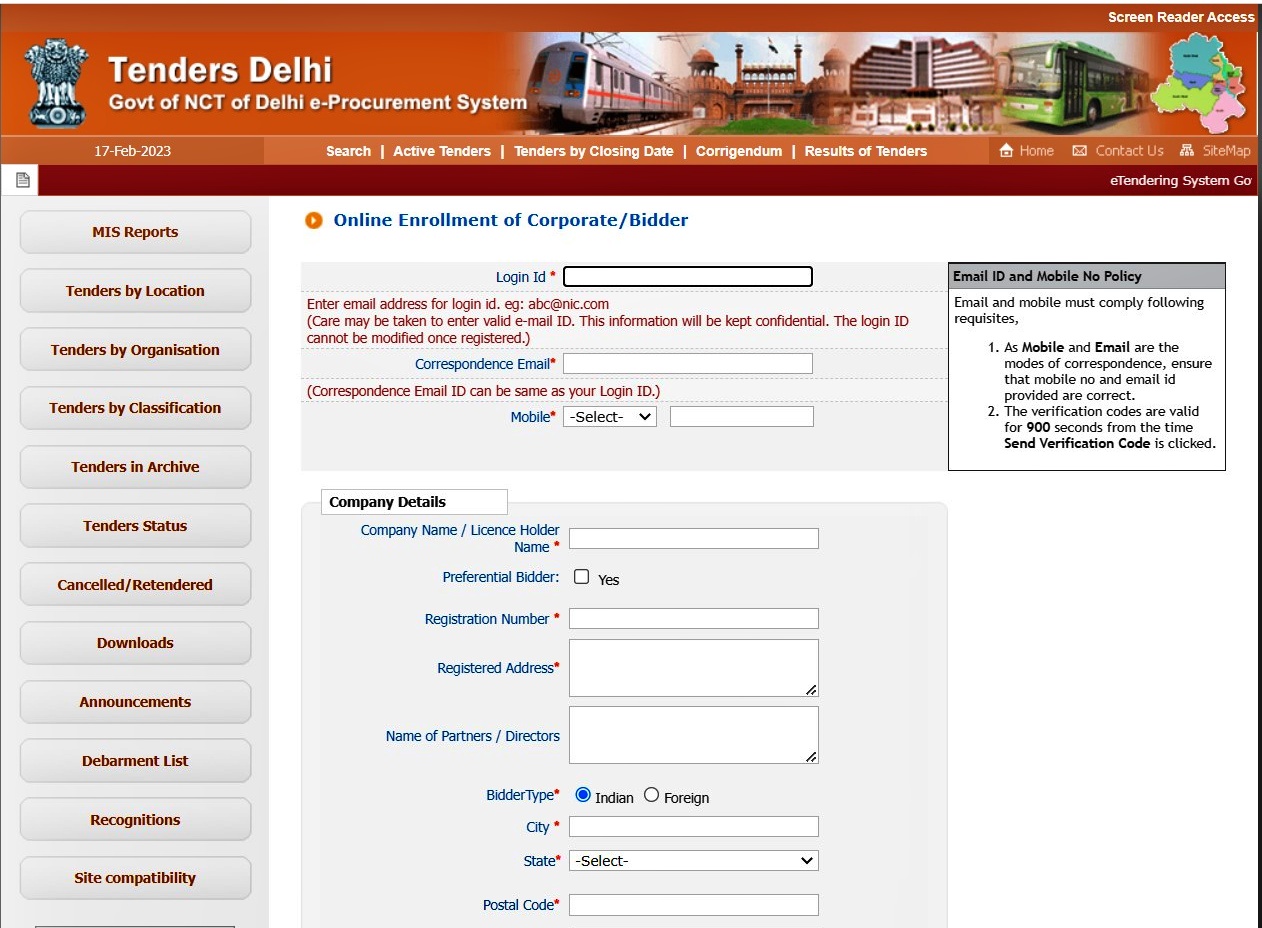 Delhi eprocurement