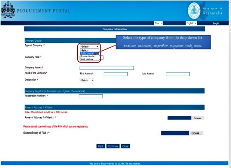 E Procurement In Karnataka Online Registration, Documents