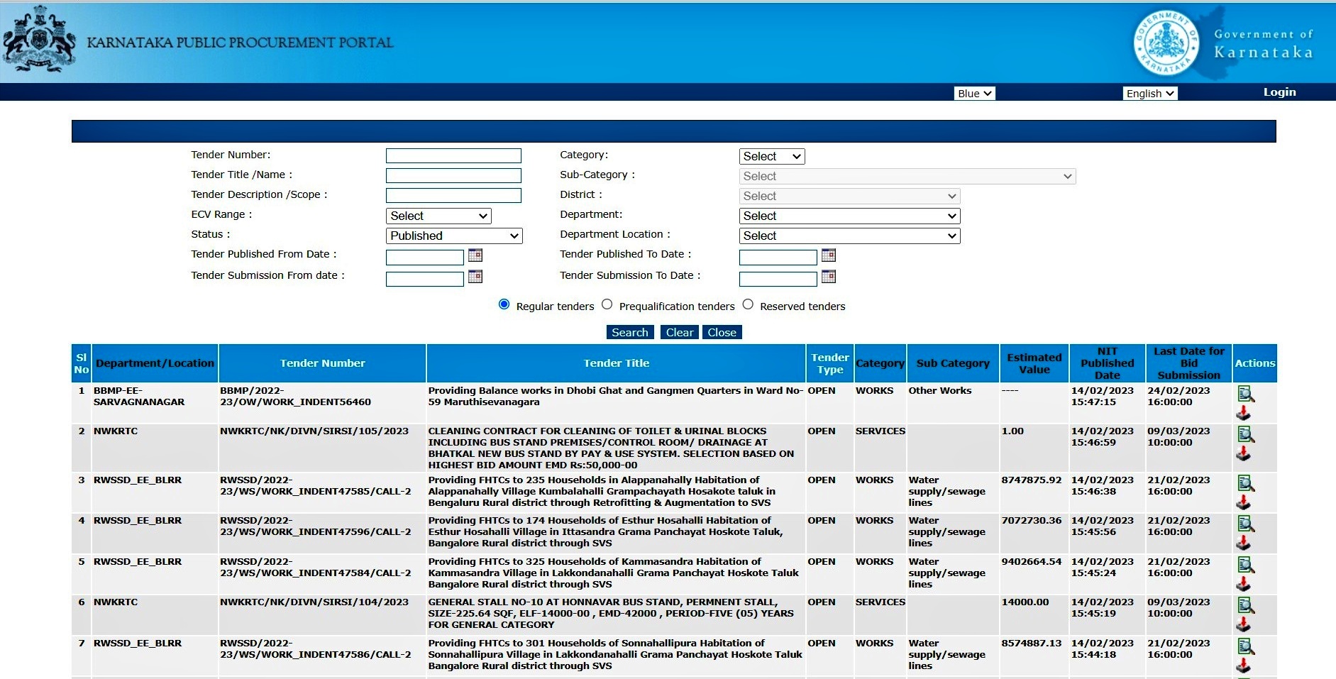 E Procurement In Karnataka