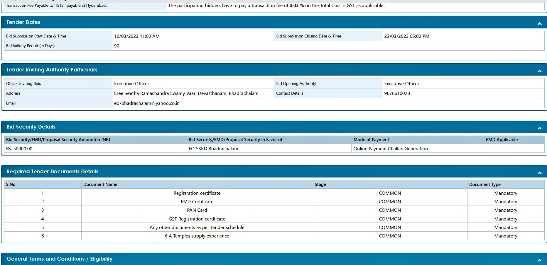 e procurement in Telangana