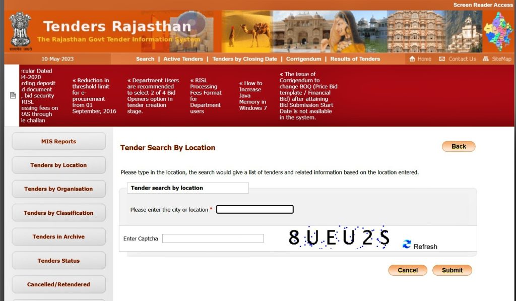 Rajasthan Eprocurement Online Bid, Registration