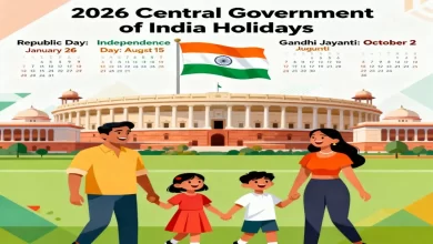 Central Government Holidays 2026