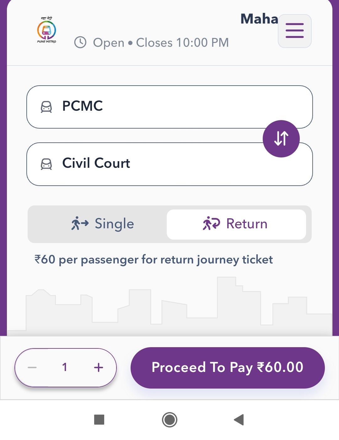 book Pune Metro tickets on WhatsApp
