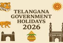 Telangana Government Holidays 2026