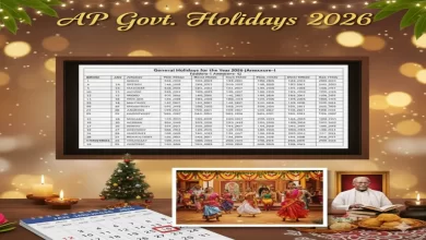 AP Govt. Holidays 2026, Andhra Pradesh Government Holidays