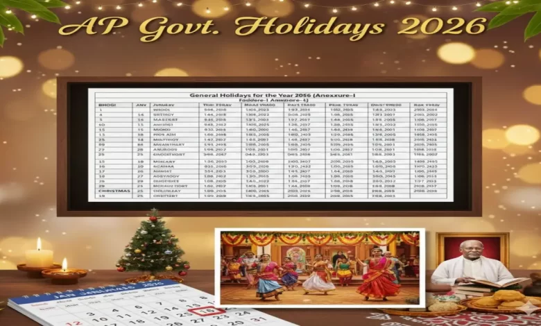 AP Govt. Holidays 2026, Andhra Pradesh Government Holidays