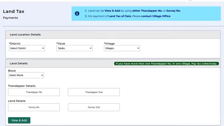 Kerala Land Tax Online Registartion 6