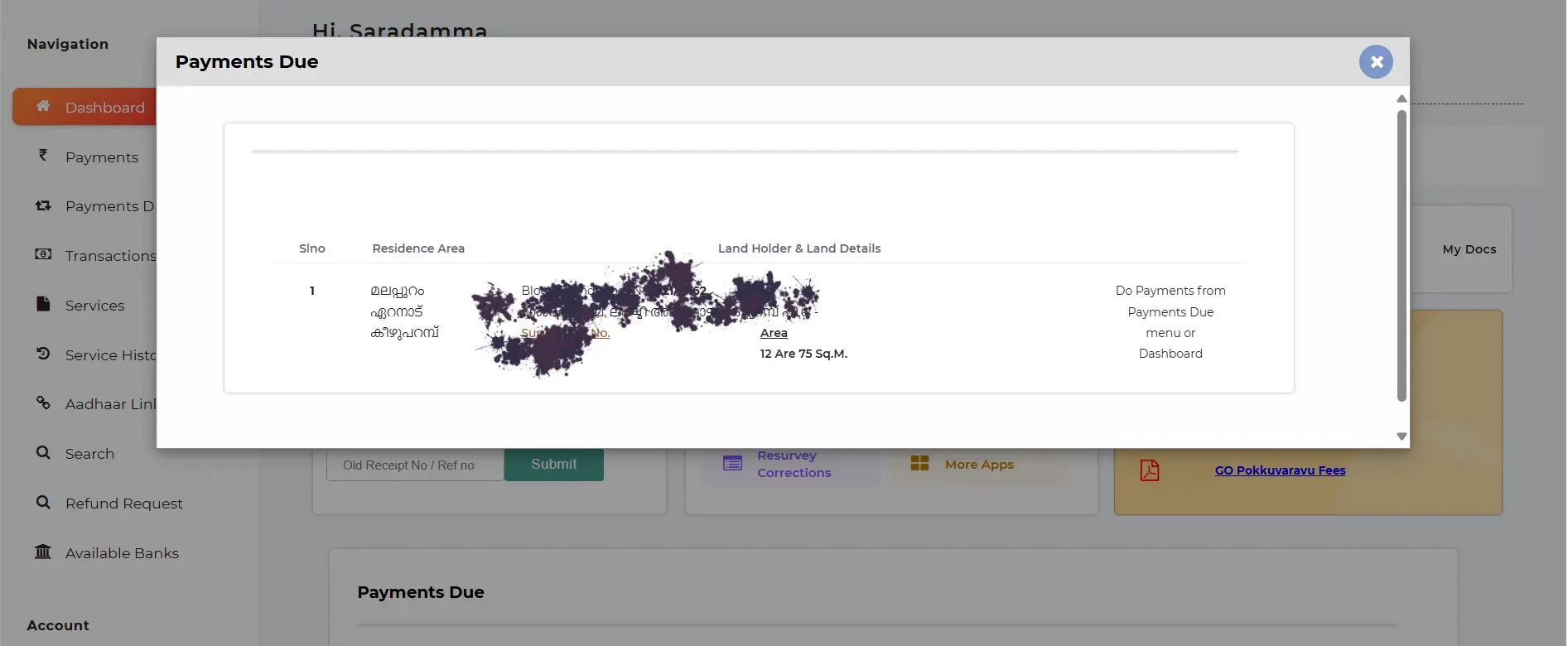 Kerala land tax online payment 