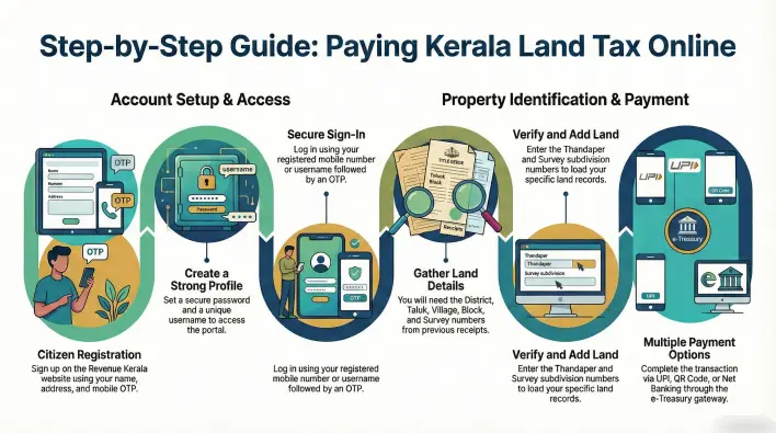 Guide to paying Kerala land tax online 