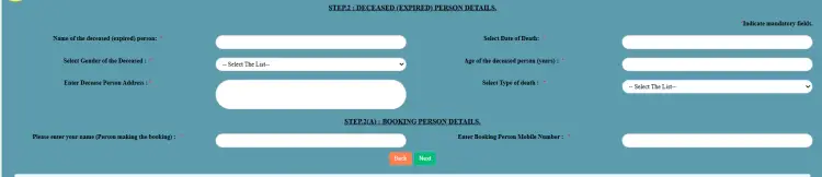BBMP cremation slot booking
