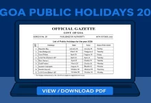 Goa Public Holidays 2026