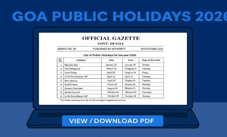 Goa Public Holidays 2026